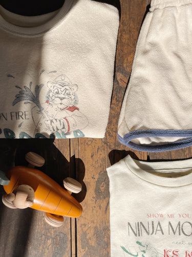 Konges Sløjd Itty Terry Cloth T-Shirt - Antique White - Gemini Atelier