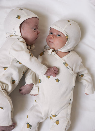 Konges Sløjd Newborn Onesie - Lemon - Gemini Atelier
