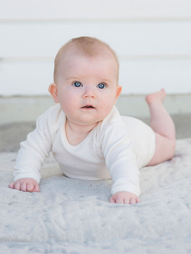 Serendipity Baby Pointelle Body - Off-White - Gemini Atelier