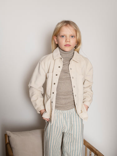 Serendipity Corduroy Overshirt - Cream - Gemini Atelier