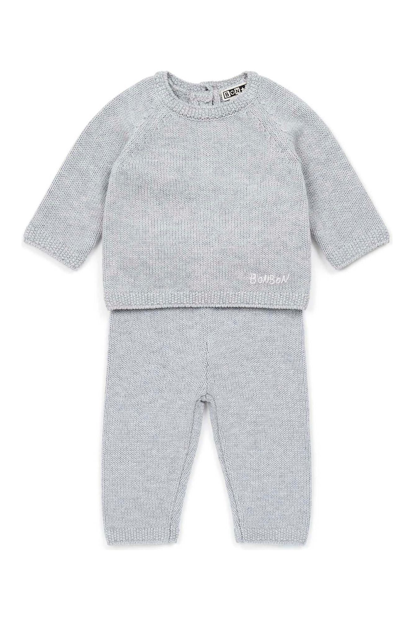 Newborn Sweater & Pants Set - Heather Grey