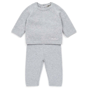 Newborn Sweater &amp; Bukser Sæt - Heather Grey