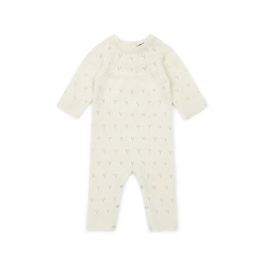 Combinaison tricotée pour bébé - Crème Bonton