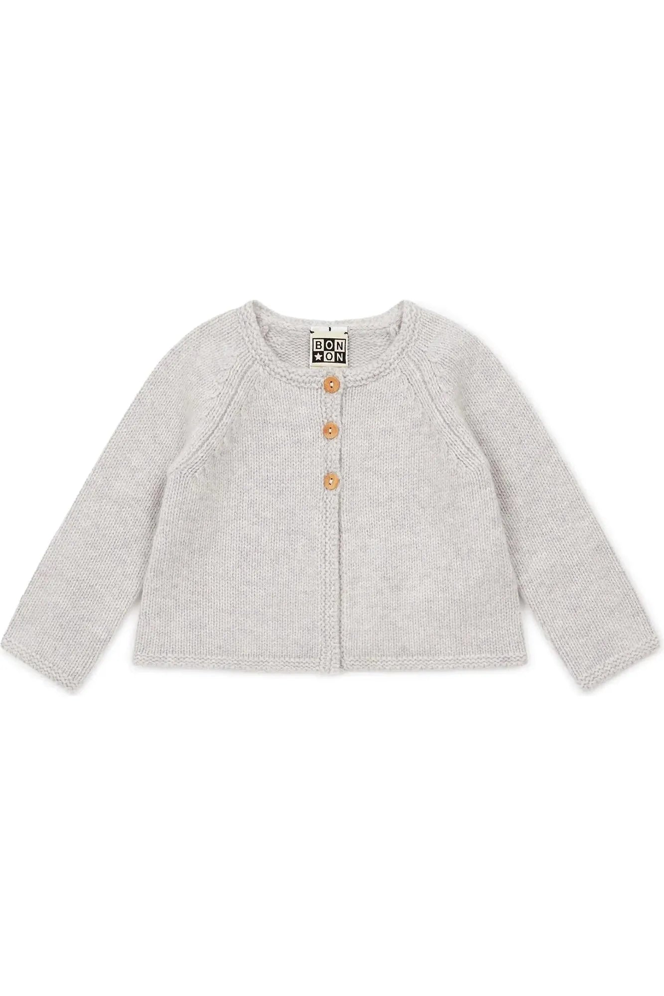Baby Knitted Cardigan - Heather Grey