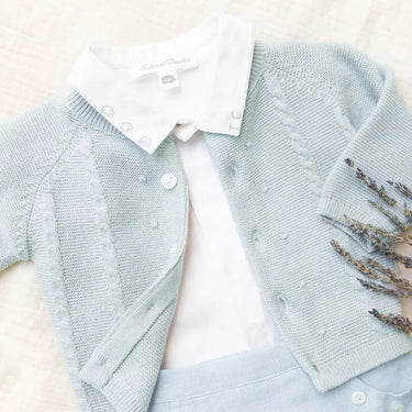 Knitted Cardigan - Grey Blue - GEMINI ATELIER