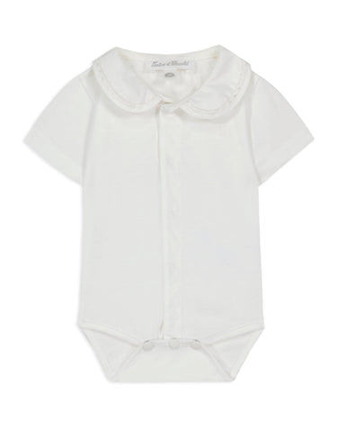 Round Neck Bodysuit - Off-White - GEMINI ATELIER