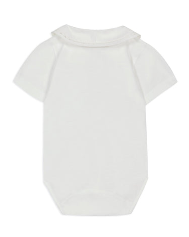 Round Neck Bodysuit - Off-White - GEMINI ATELIER