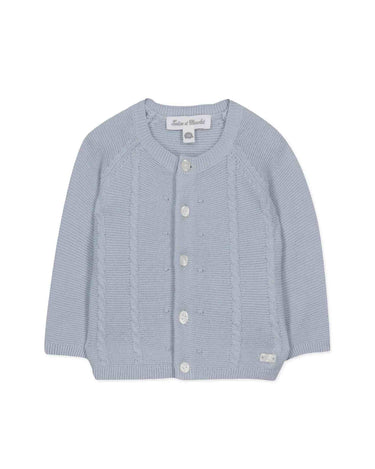 Knitted Cardigan - Grey Blue - GEMINI ATELIER