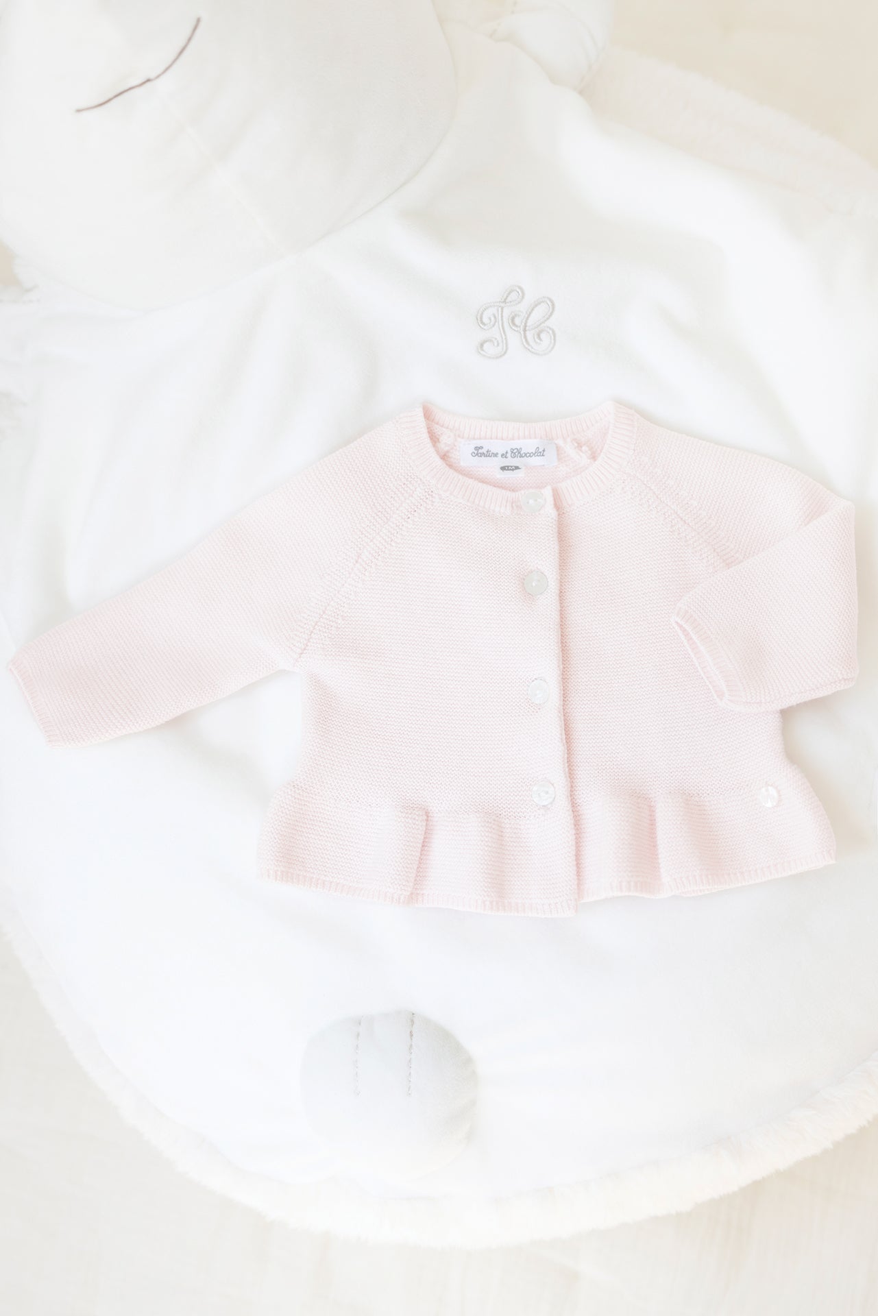 Knitted Cardigan - Pink - GEMINI ATELIER