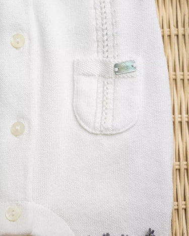 Baby Cable-Knitted Onesie - Off-White - GEMINI ATELIER