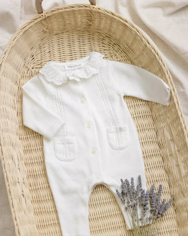 Baby Cable-Knitted Onesie - Off-White - GEMINI ATELIER