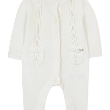 Baby Cable-Knitted Onesie - Off-White - GEMINI ATELIER