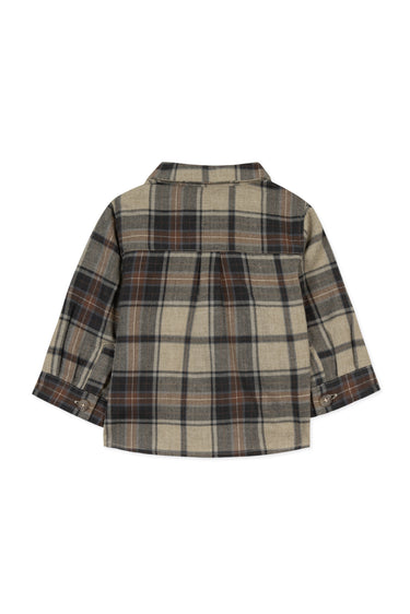 Tartine et Chocolat Overshirt - Beige Tartan - Gemini Atelier