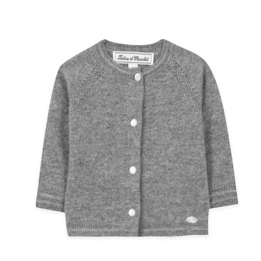 Tartine et Chocolat Cashmere Cardigan - Grey