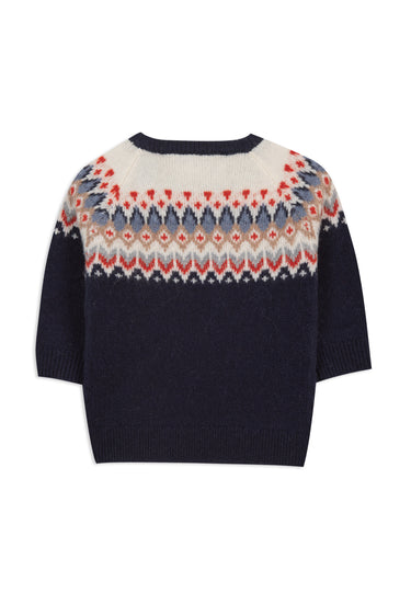 Tartine et Chocolat Wool Sweater - Navy - Gemini Atelier