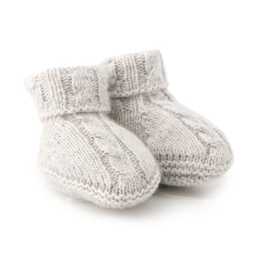 Tartine et Chocolat Wool Booties - Heather Grey