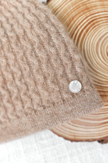 Tartine et Chocolat Cashmere Beanie - Heather beige - Gemini Atelier
