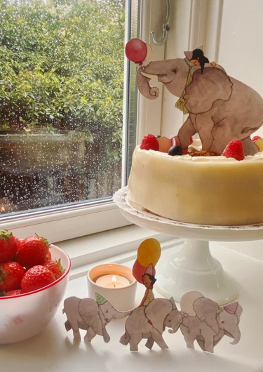Tall Hat Tales - Hand-painted Baby Elephants