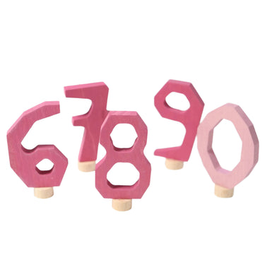 Grimm's Pink Decorative Numbers 6-9 & 0