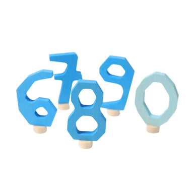 Grimm's Blue Decorative Numbers 6-9 & 0