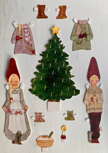 Tall Hat Tales - Hand-painted Dress-up Christmas Elves