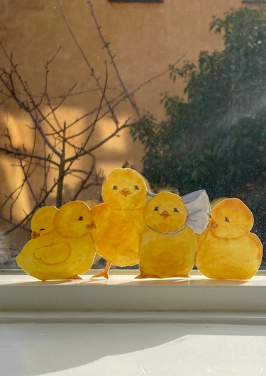 Tall Hat Tales - Hand-painted Chicken Chicks
