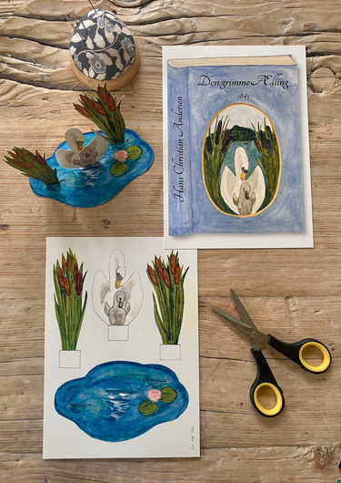 Hand-painted H.C. Andersen The Ugly Duckling - DIY with audio - Gemini Atelier