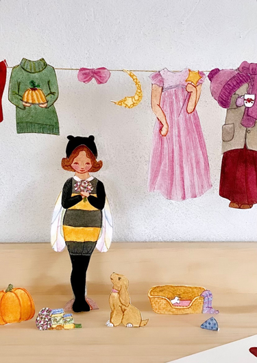 Hand-painted Dress-up Doll - Lotte - Gemini Atelier