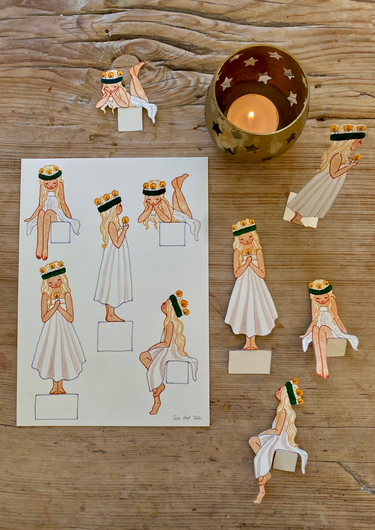 Hand-painted Lucia Girls - Gemini Atelier
