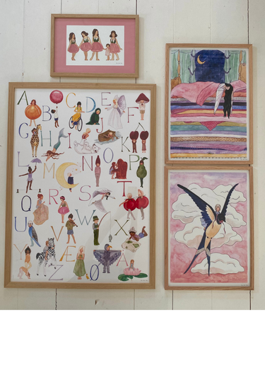 Hand-painted The Princess on the Pea Poster - A3 - Gemini Atelier