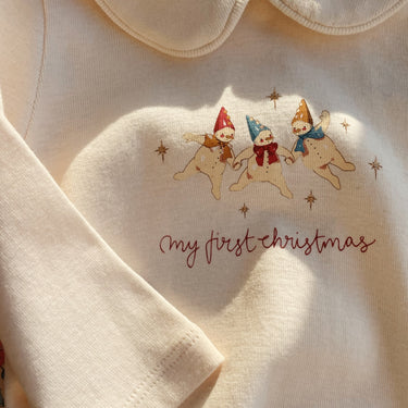 Konges Sløjd Christmas Onesie - Antique White