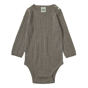 Fub Merino Baby Rib Body - Hazel Melange