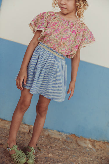 Louise Misha Cephee Skirt - Blue Parasol Stripes