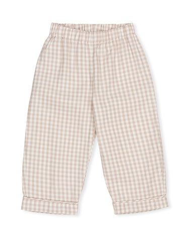 Classic Pyjamas - Beige Gingham - GEMINI ATELIER