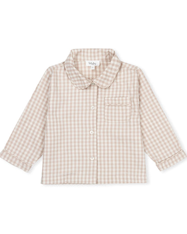 Classic Pyjamas - Beige Gingham - GEMINI ATELIER