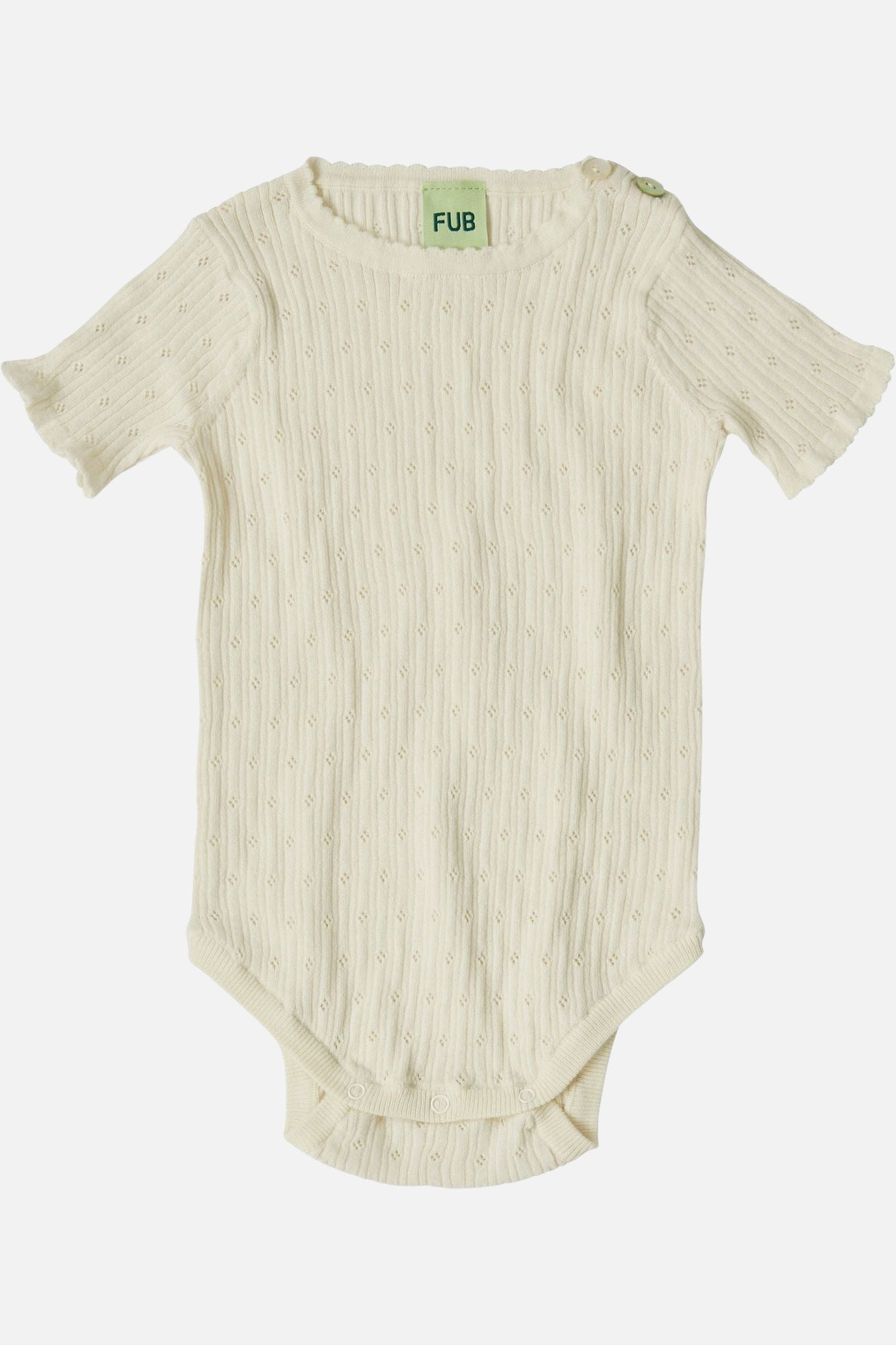 Baby Knitted Pointelle Body - Ecru - GEMINI ATELIER