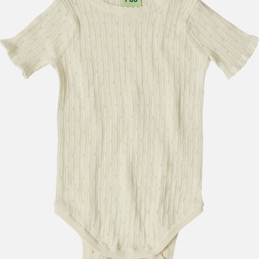 Baby Knitted Pointelle Body - Ecru - GEMINI ATELIER