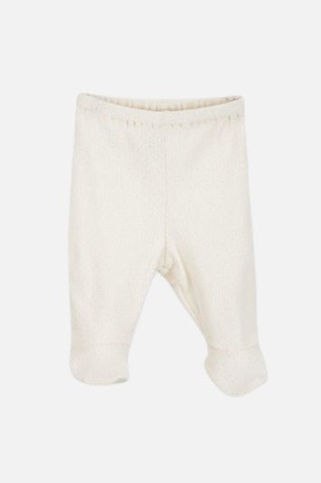 Newborn Pants w. Feet - Off-White - GEMINI ATELIER