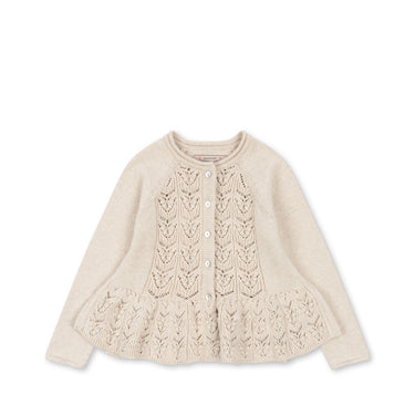 Konges Sløjd Cabby Frill Cardigan - Off-white Melange