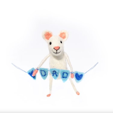 Father's Day Mouse with a Dad Bunting - GEMINI ATELIER