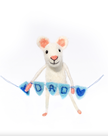 Father's Day Mouse with a Dad Bunting - GEMINI ATELIER