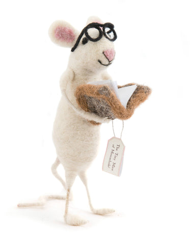 Little Book Worm Felt Mouse - GEMINI ATELIER