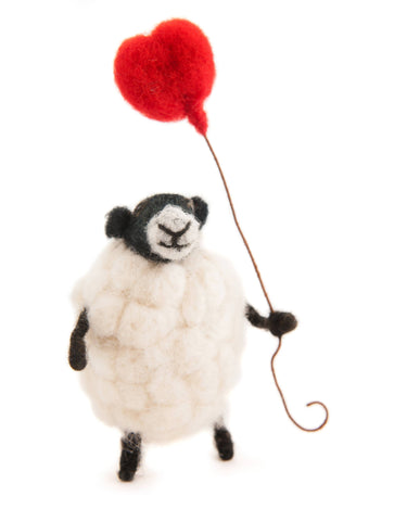 Sheply the Sheep with a Heart Balloon - GEMINI ATELIER